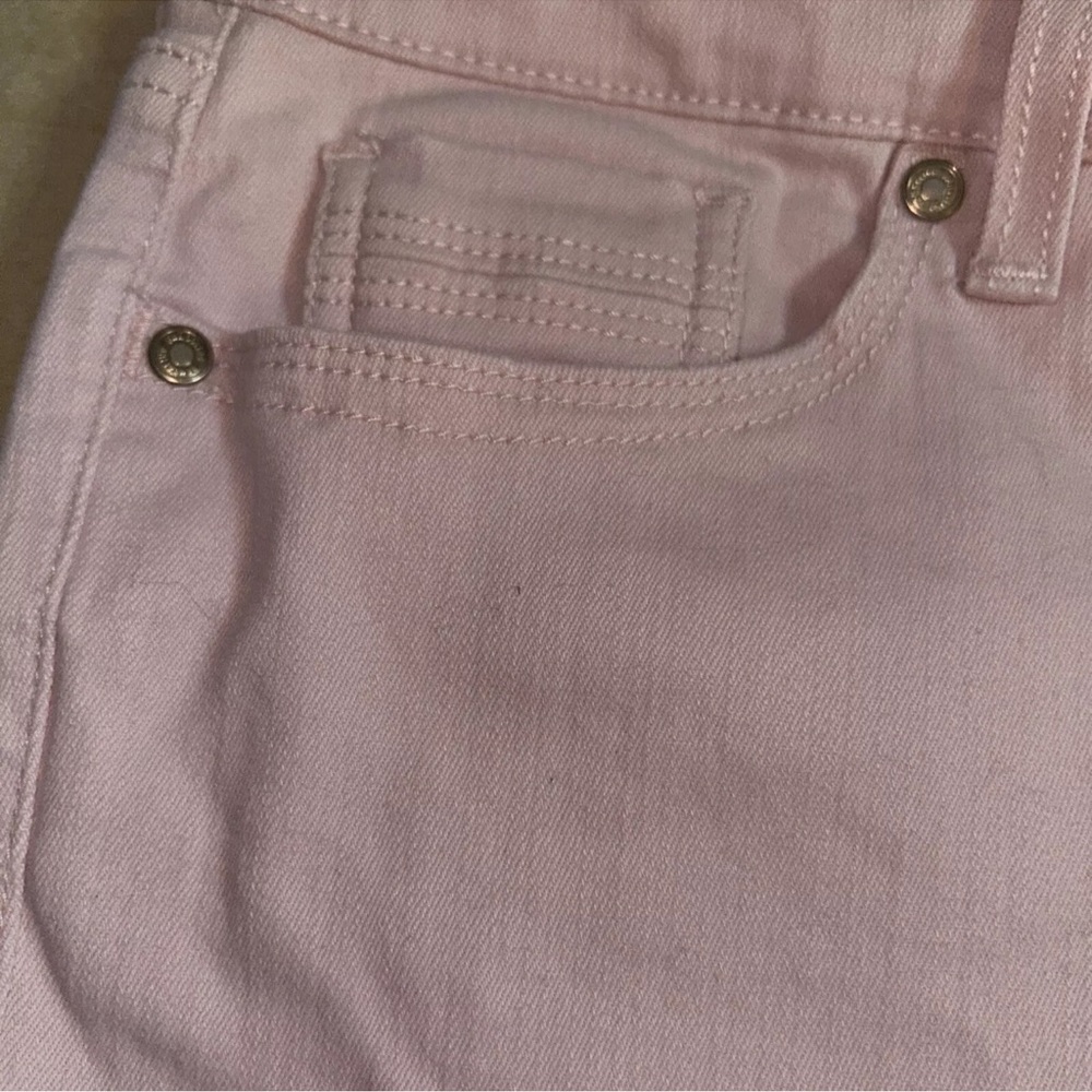 Women's Bandolinoblu Jean Shorts size 16 P Pink Relaxed Belted Mandie Style - Picture 5 of 6